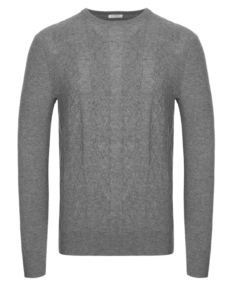 Malo Optimum Kaschmir Pullover grau Grau