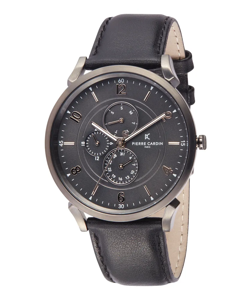 Pierre Cardin Pigalle Boulevard Schwarz Herren Armbanduhr CPI.2024 Schwarz