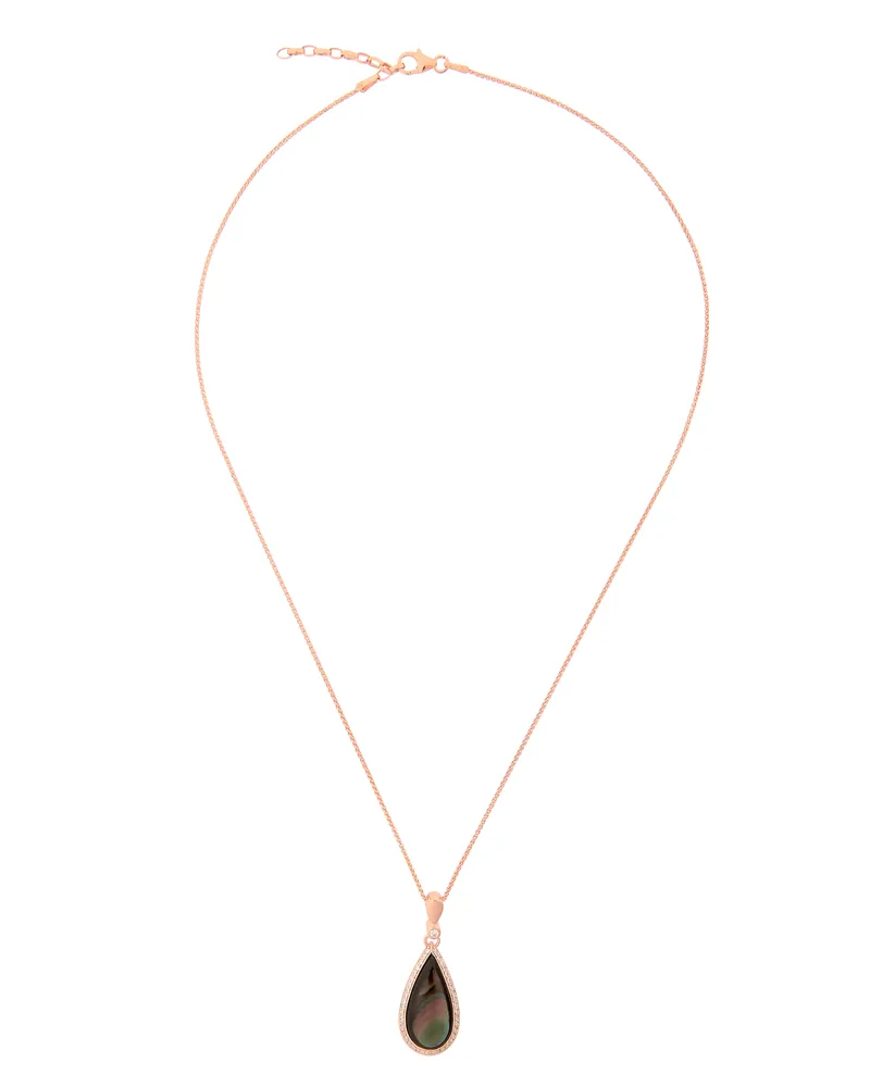 Orphelia Lilja' Damenkette aus 925 Sterling Silber mit Anhänger - Rose zh-7367 Rosé