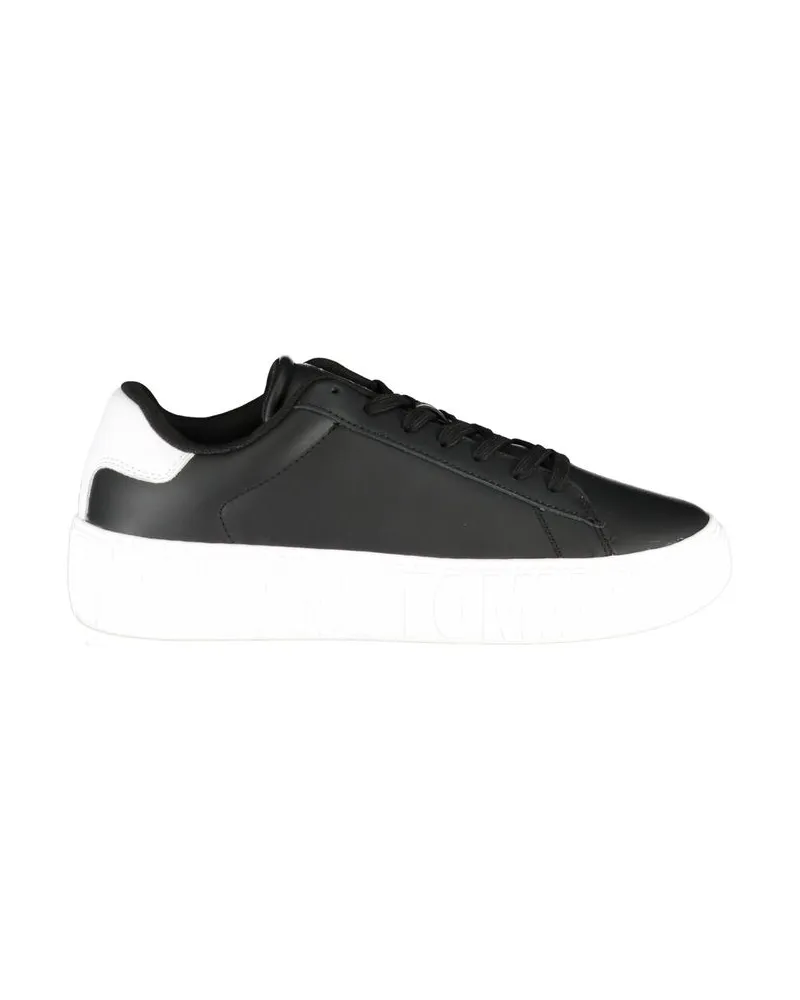 Tommy Hilfiger Plattform Sneaker Tommy Jeans Stil Schwarz