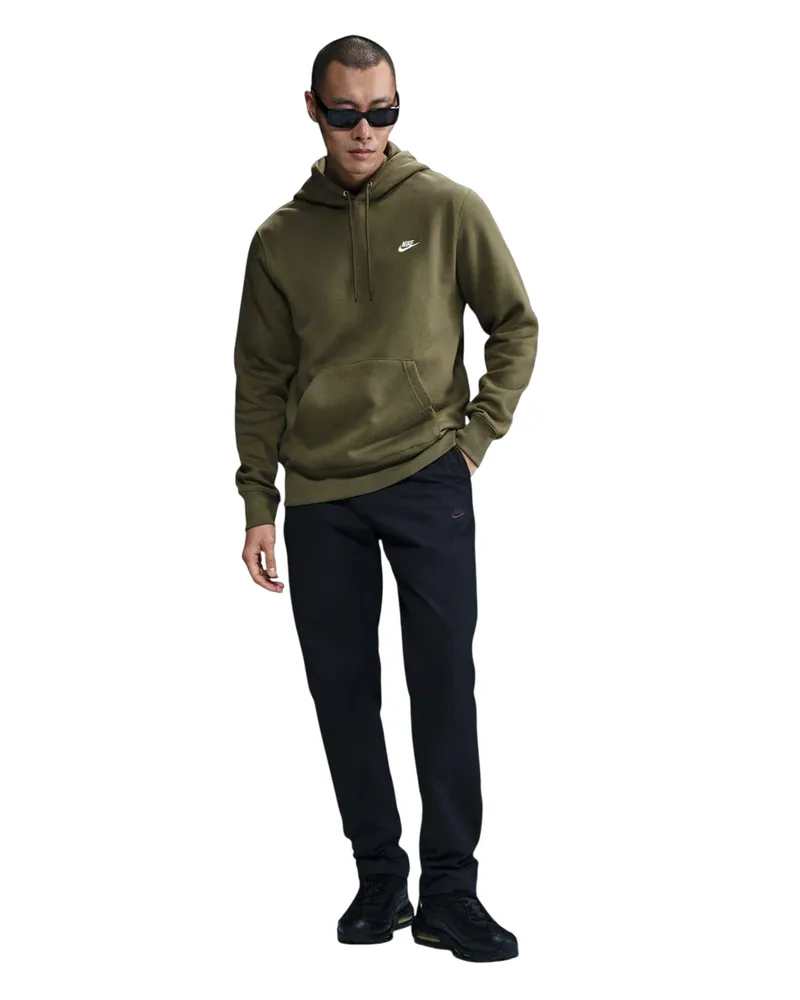 Nike Club" Hoodie zum Überziehen für Herren, Fleece (Oliv/Weiß Oliv