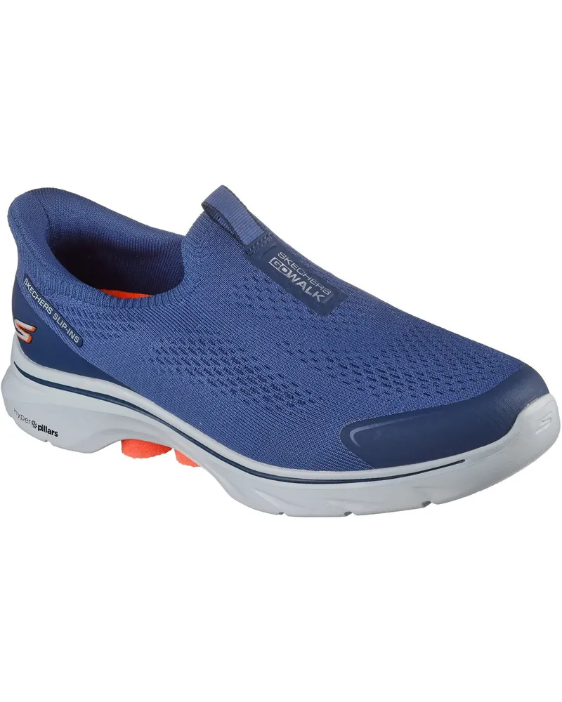 Skechers GO WALK 7 Easy On Evolution Textil Herren Sneaker Navy Marineblau