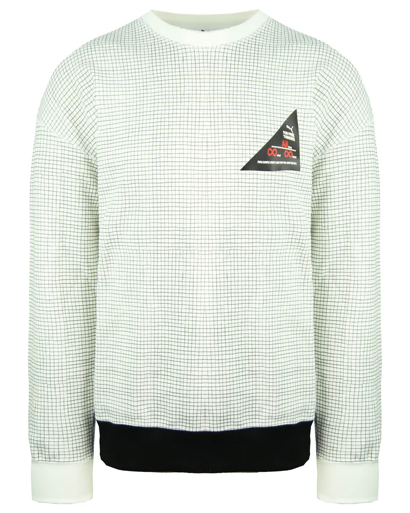 Puma x Michael Lau Long Sleeve Crew Hals weiße Herren AOP Sweatshirt 530359 52 Weiß