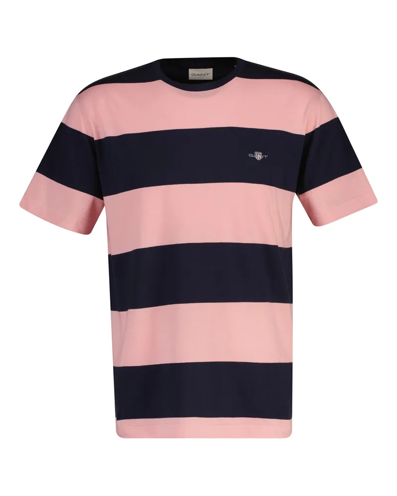 Gant Bar-Stripe T-Shirt - Rosa Rosa