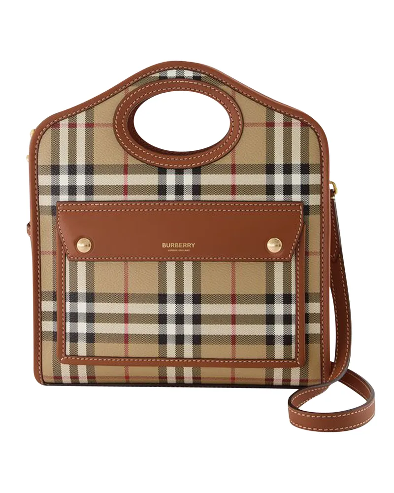 Burberry Mini Pocket -  - Canvas - Braun Braun