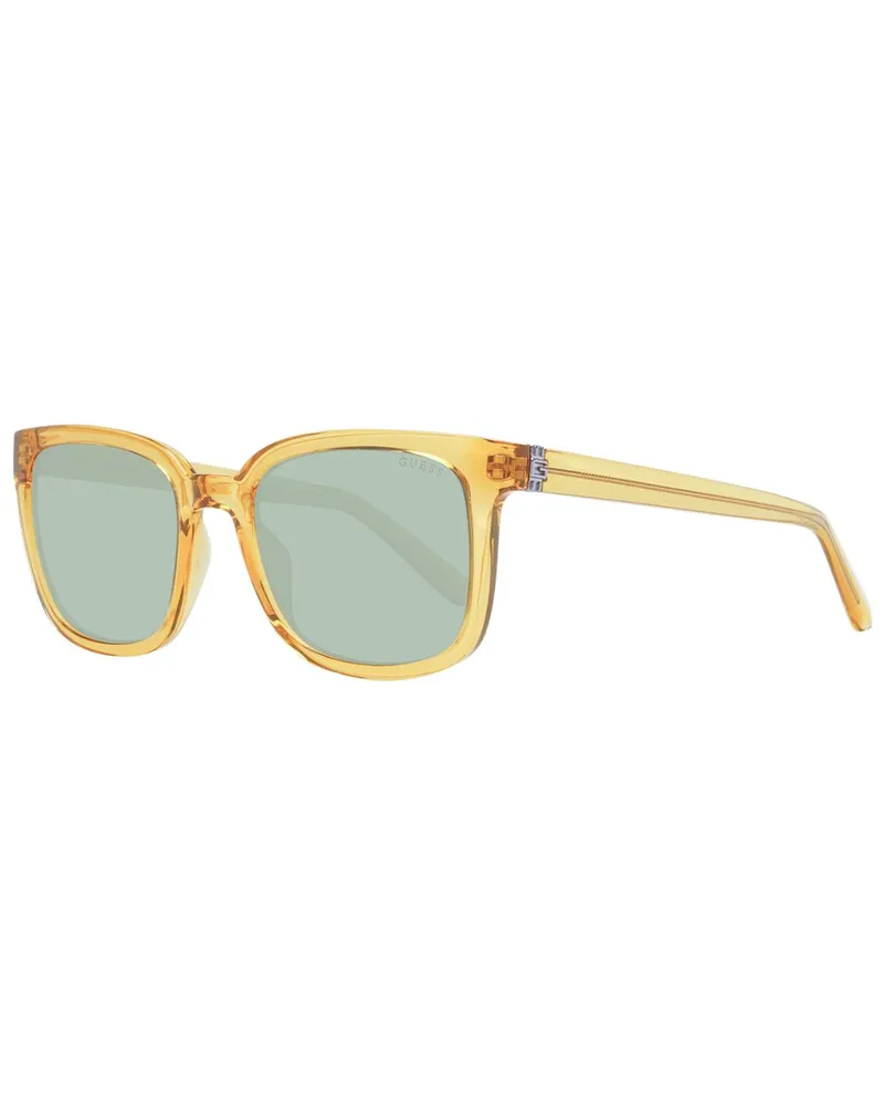 Guess Gu7760 Ambergrün Quadratische Sonnenbrille Beige