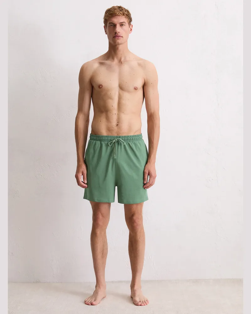 Marc O'Polo Mix N Match Cotton Pyjamashorts - Grün Grün
