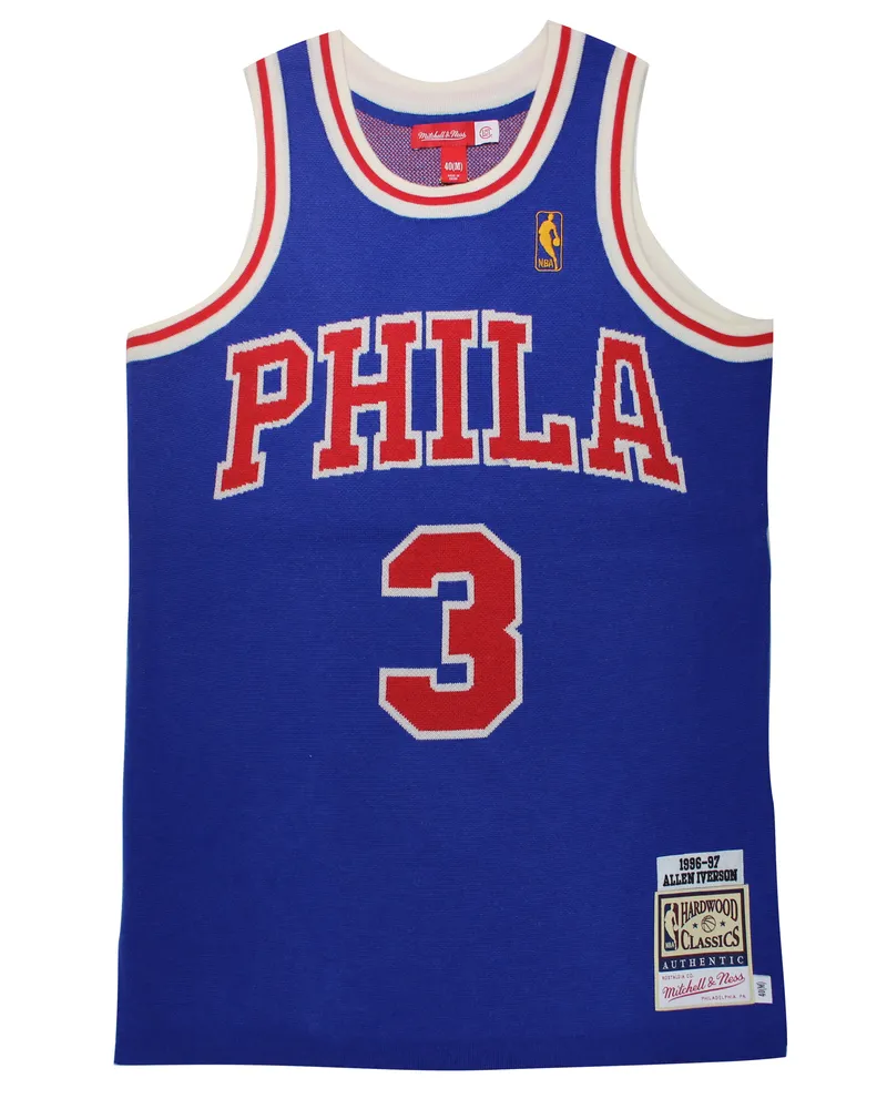 Mitchell & Ness X Clot M & N Philadelphia 76ers Stricktrikot Blau