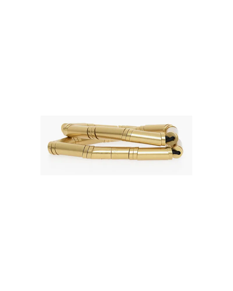 Bottega Veneta Elastischer Metallgürtel - Gold Gold