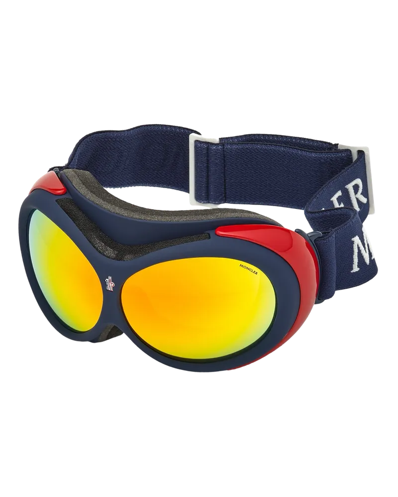 Moncler ML0130 92C Skibril Sonnenbrille Blau