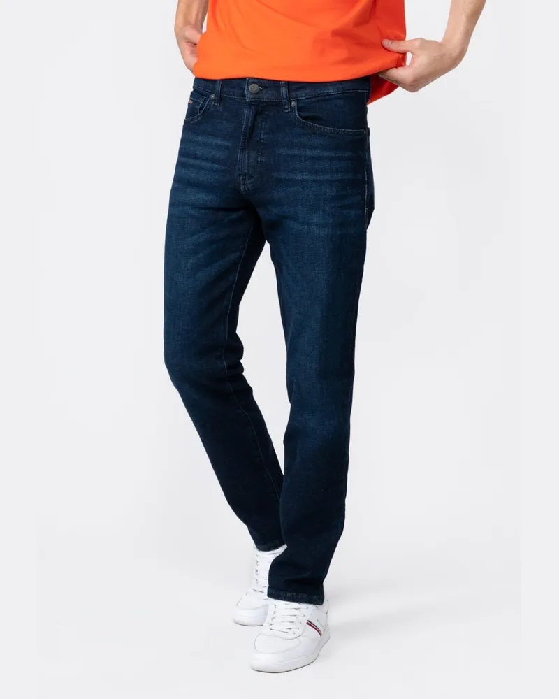 HUGO BOSS Re.Maine Regular Fit Jeans aus dunkelblauem Comfort-Stretch-Denim Blau