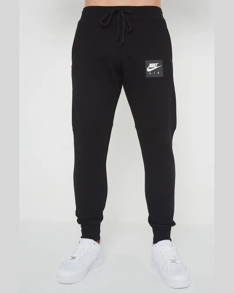 Nike Air Herren Fleece-Jogger in Schwarz Schwarz