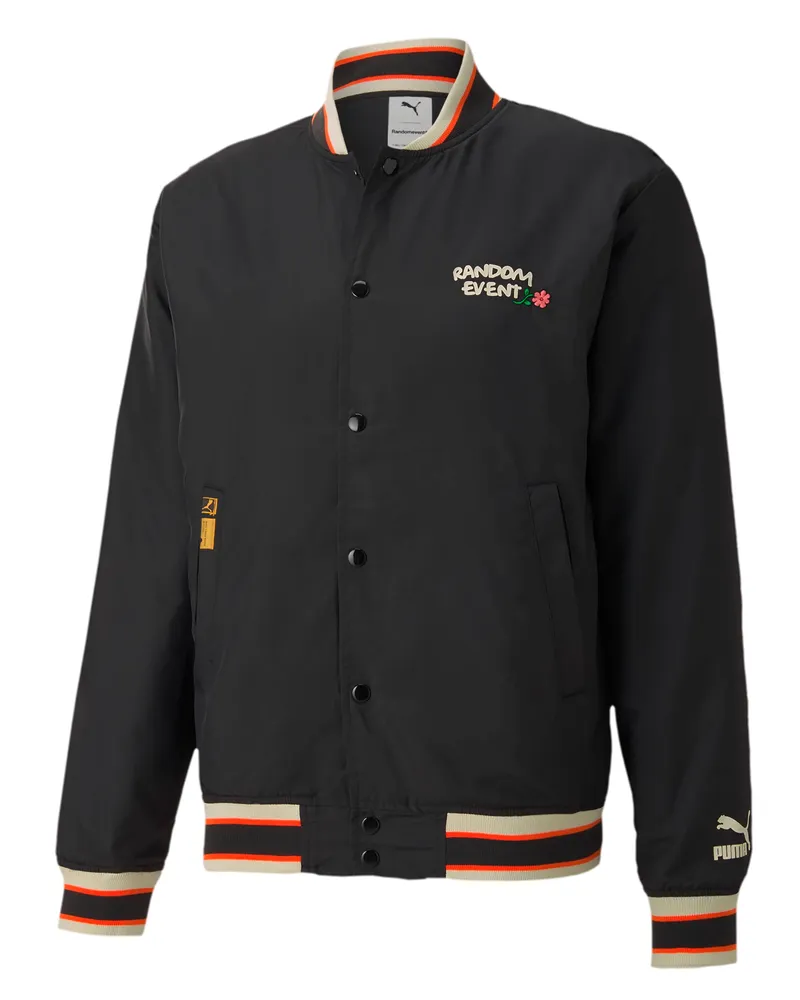 Puma x Randomevent Bomber Graphic Logo Jacke schwarz 596661 01 Schwarz