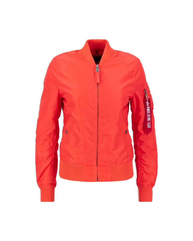 Alpha Industries MA-1 TT leichte Bomberjacke für Damen - Rot Rot
