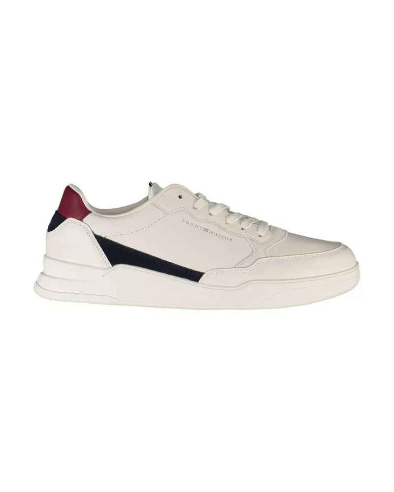 Tommy Hilfiger Bianco Leder Herren Sneaker Weiß