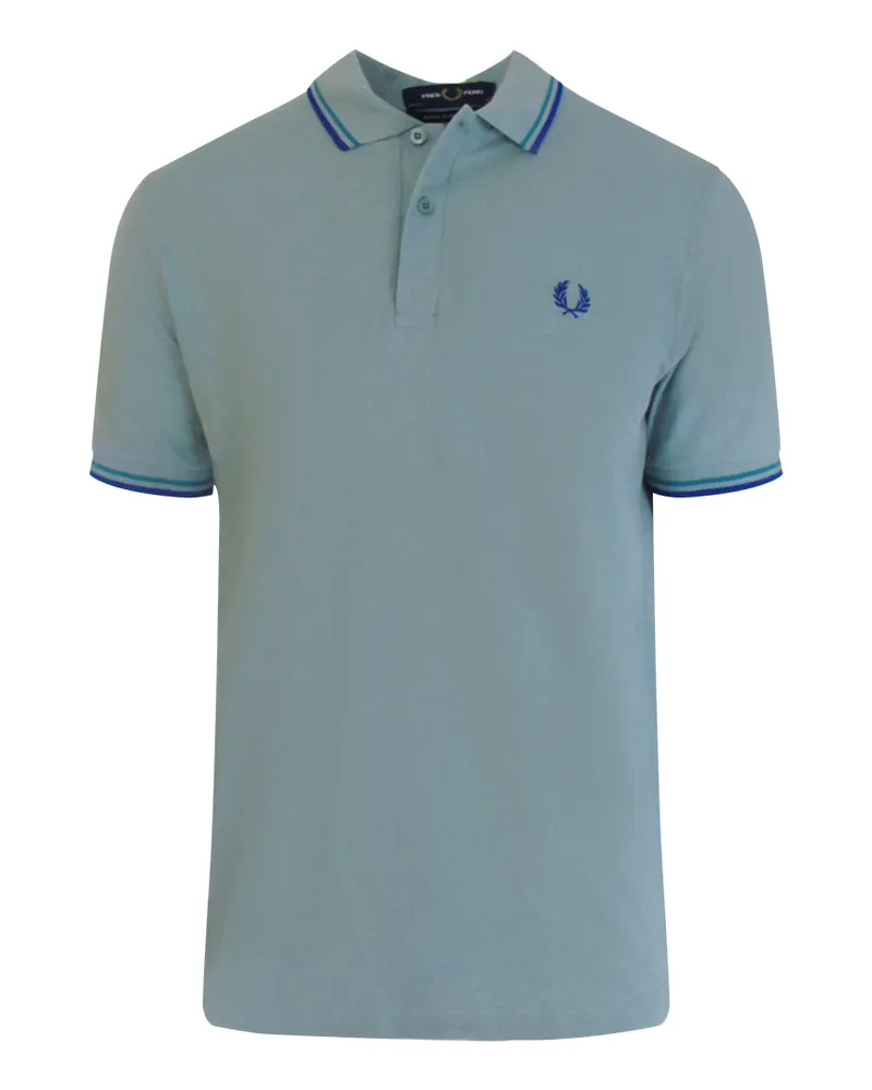 Fred Perry Hellblaues Polohemd Mintgrün