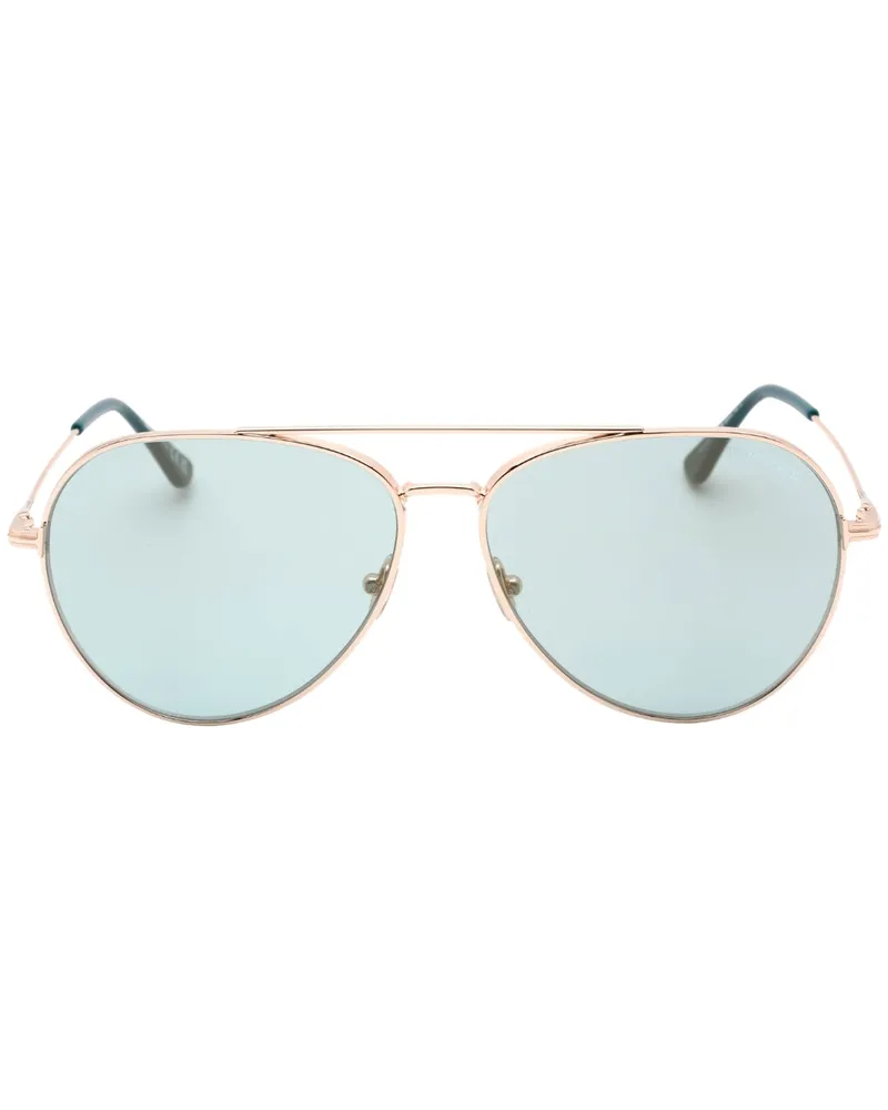 Tom Ford Ft0996 28X glanzende Rosegold-Sonnenbrille Roségold