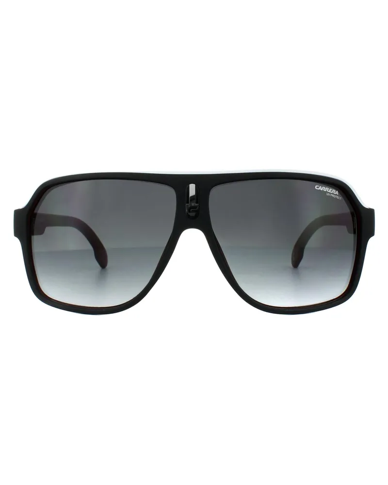 Carrera Aviator Unisex Schwarz Weiß Rot Dunkelgrau Gradient Sonnenbrille Schwarz