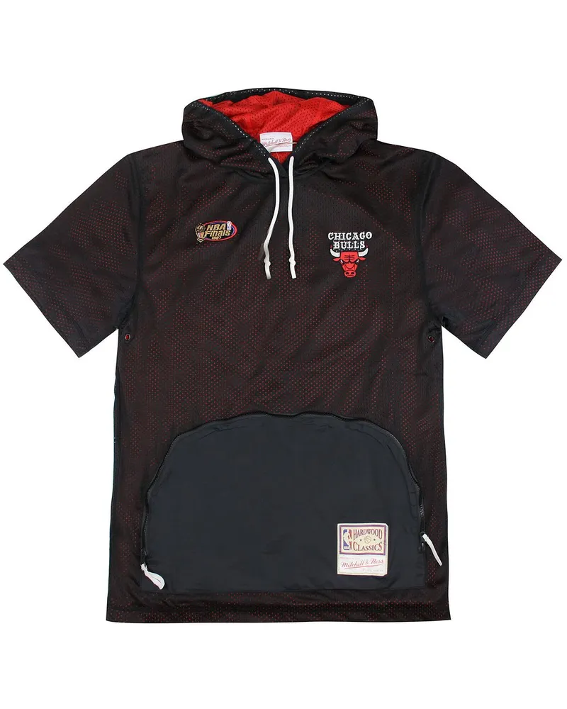 Mitchell & Ness Chicago Bulls Herren mit Kapuze-T-Shirt Schwarz