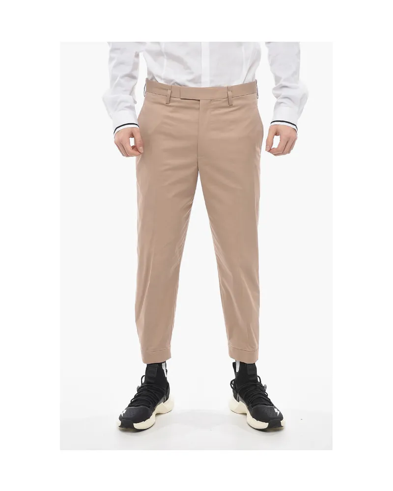 Neil Barrett Slim Fit BARRETT METAL Hose mit verstellbaren Knöcheln in Braun Braun