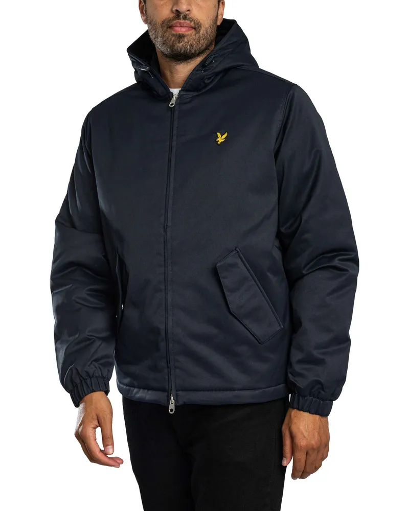 Lyle & Scott Wattierte Jacke Mit Kapuze Und Reißverschluss, Blau Blau