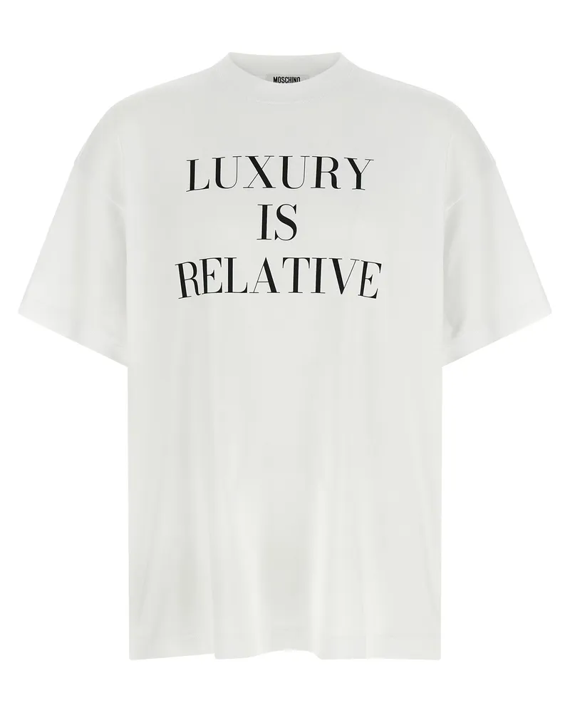 Moschino Weißes Baumwoll-T-Shirt Weiß