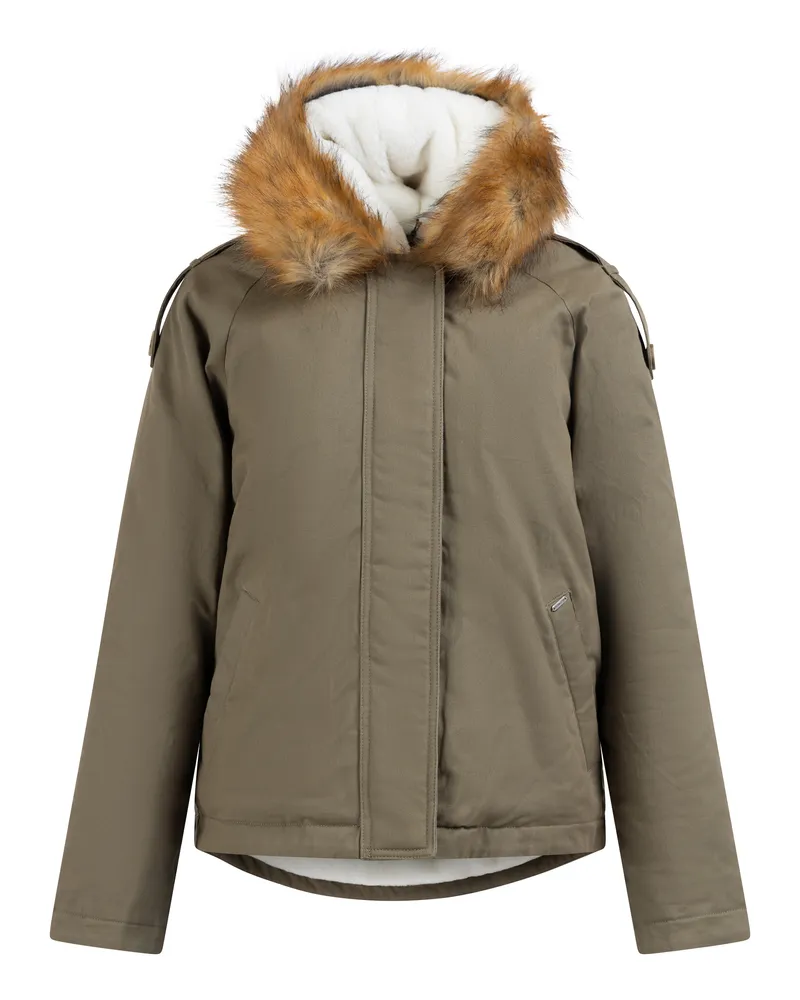 DreiMaster winterjacke Damen Oliv Weiss Oliv