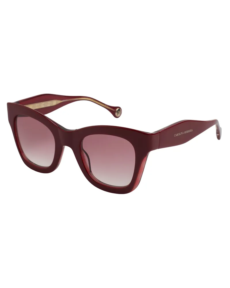 Carolina Herrera New York CH0015S Acetat-Schmetterlings-Sonnenbrille für Damen Bordeaux