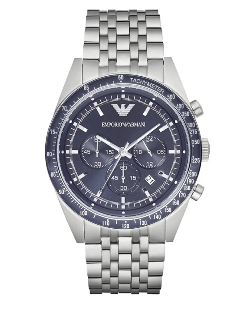 Emporio Armani Herren Chronograph Uhr AR6072 Silber