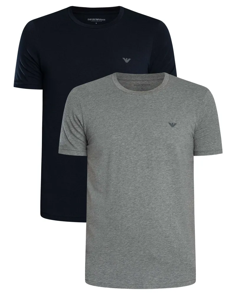 Emporio Armani 2Er-Pack Lounge-T-Shirts Mit Rundhalsausschnitt, Mehrfarbig Mehrfarbig