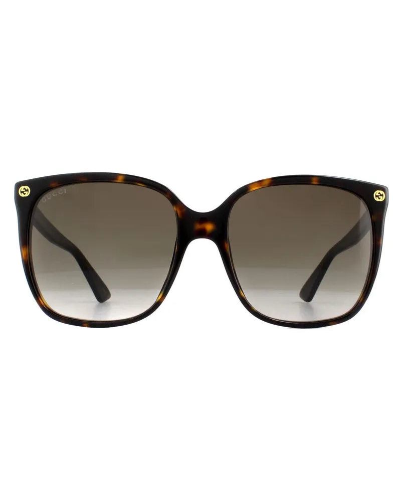 Gucci Cat Eye Sonnenbrille für Damen in Havanna Grau mit Farbverlauf Braun