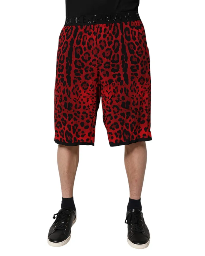 Dolce & Gabbana Freizeitshorts mit Leopardenmuster - Rot Rot