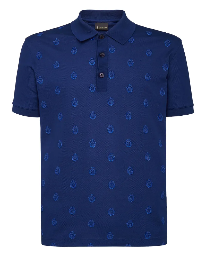 Billionaire Poloshirt Crest Dunkelblau
