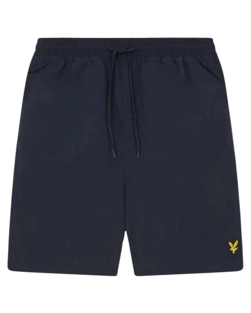 Lyle & Scott Dunkelblaue Badeshorts mit Logo von Marineblau