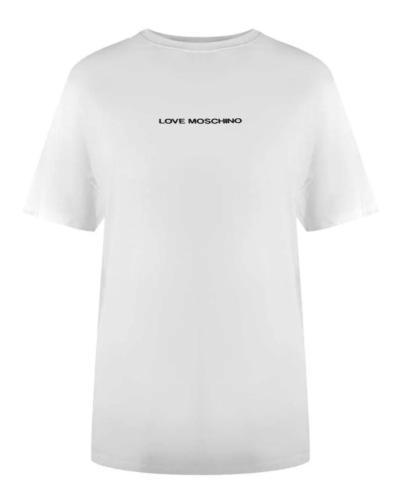 Moschino Love" T-Shirt für Damen, Alltag, kurzärmlig (Weiß Weiß