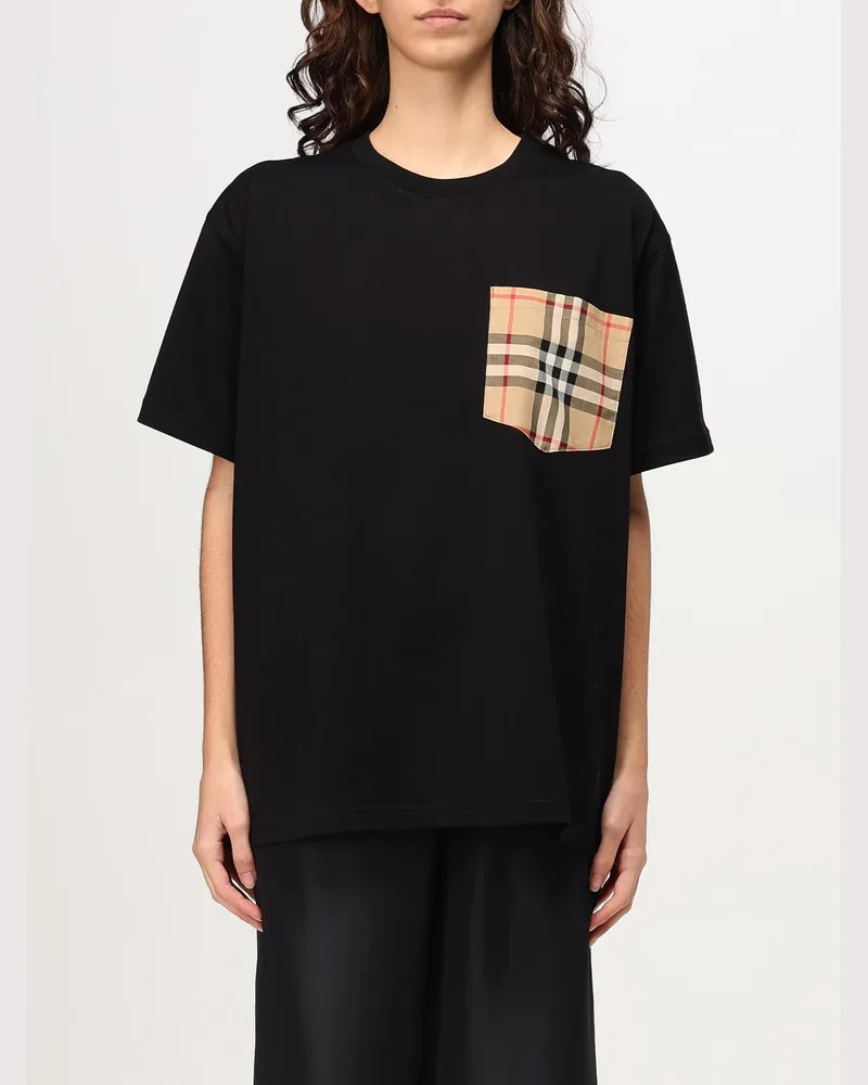 Burberry Pocket T-Shirt mit lässigem Schnitt Schwarz