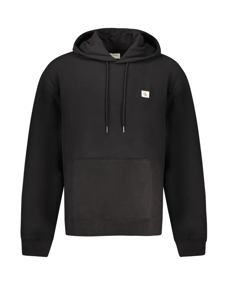 Calvin Klein Schwarzer Baumwoll-Hoodie für Herren Schwarz