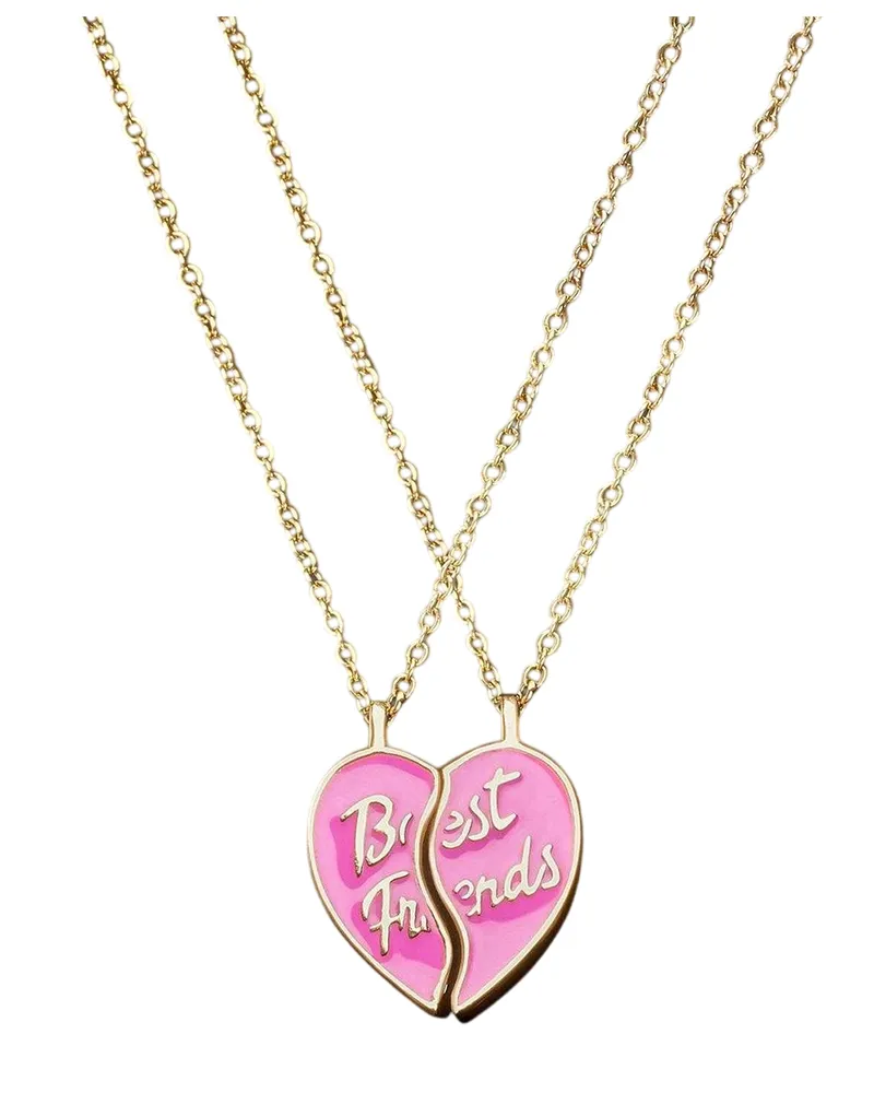 Chiara Ferragni Damen Edelstahl Herz Halskette mit Anhänger (Pink/Gold Rosa