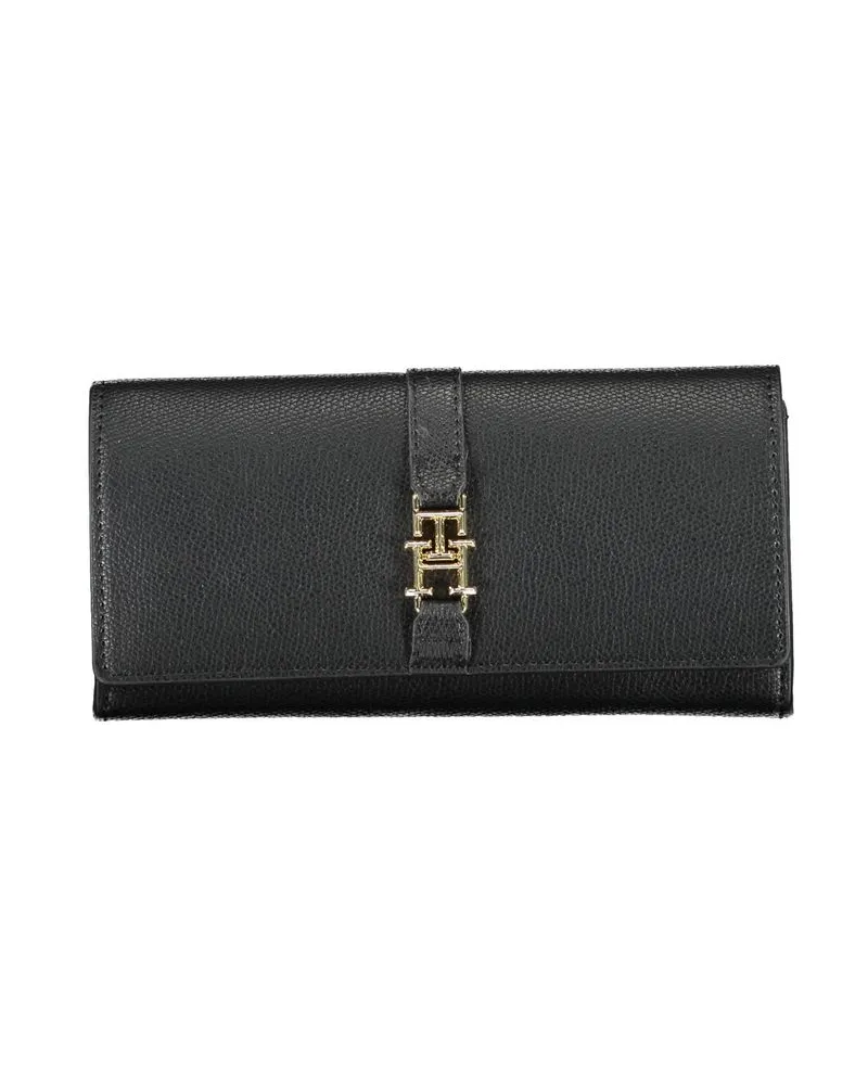 Tommy Hilfiger Schwarze Polyethylen-Geldbörse - Schwarz Schwarz