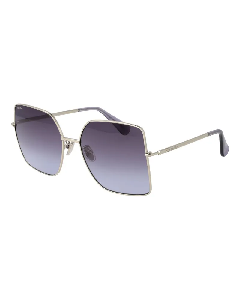 Max Mara Sonnenbrille mit silbernem Rahmen Grau
