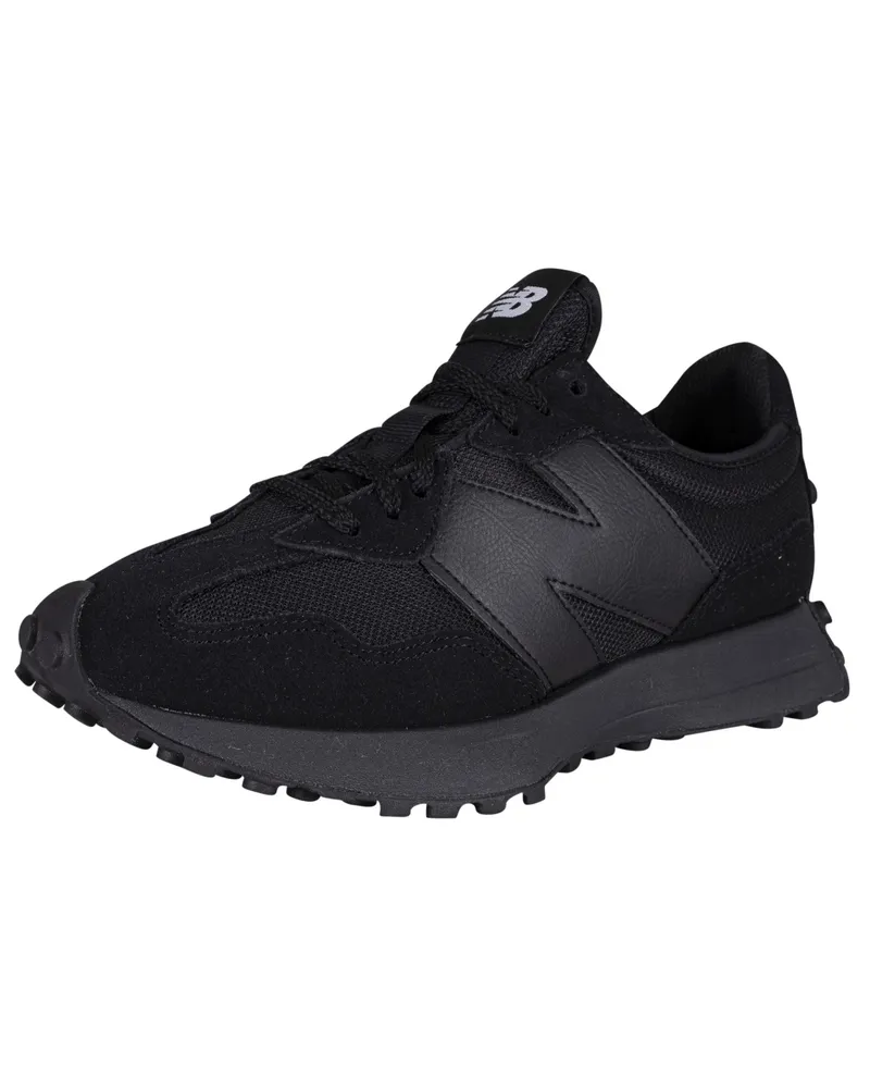 New Balance 327 Wildleder-Sneaker, Schwarz Schwarz