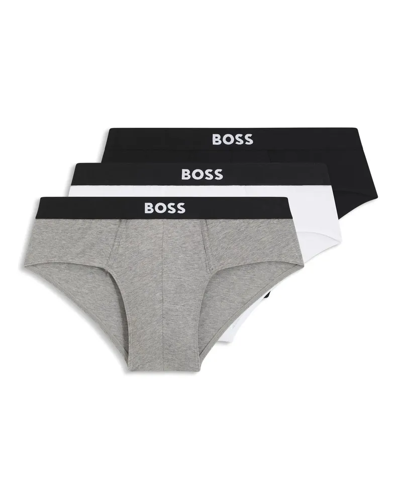 HUGO BOSS Herren  3er-Pack Logo Slip in verschiedenen Farben Mehrfarbig