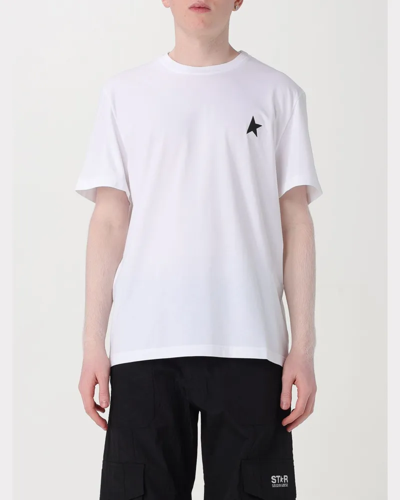 Golden Goose Kurzarm T-Shirt mit Stern-Logo Weiß