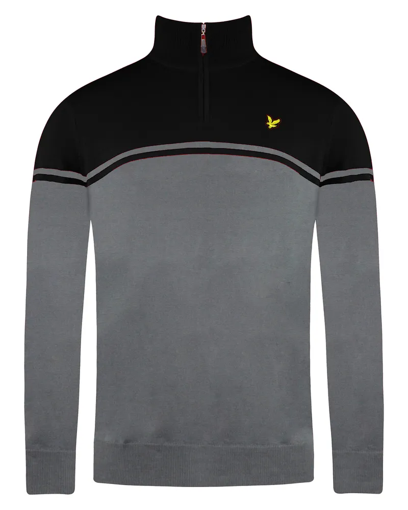 Lyle & Scott Croft Golf Mens Grey Pullover Grau