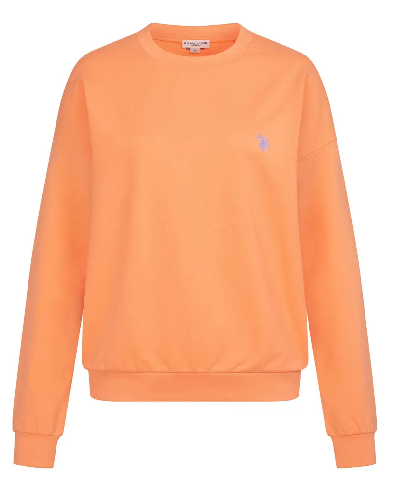 U.S. Polo Assn.  Damen Sweatshirt Pullover aus Baumwoll-Stretch Rot