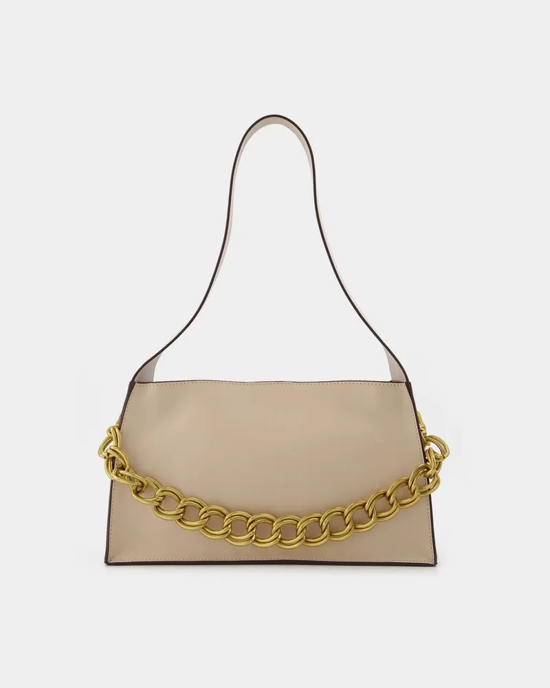 Manu Atelier Kesme Tasche aus elfenbeinfarbenem Leder Beige