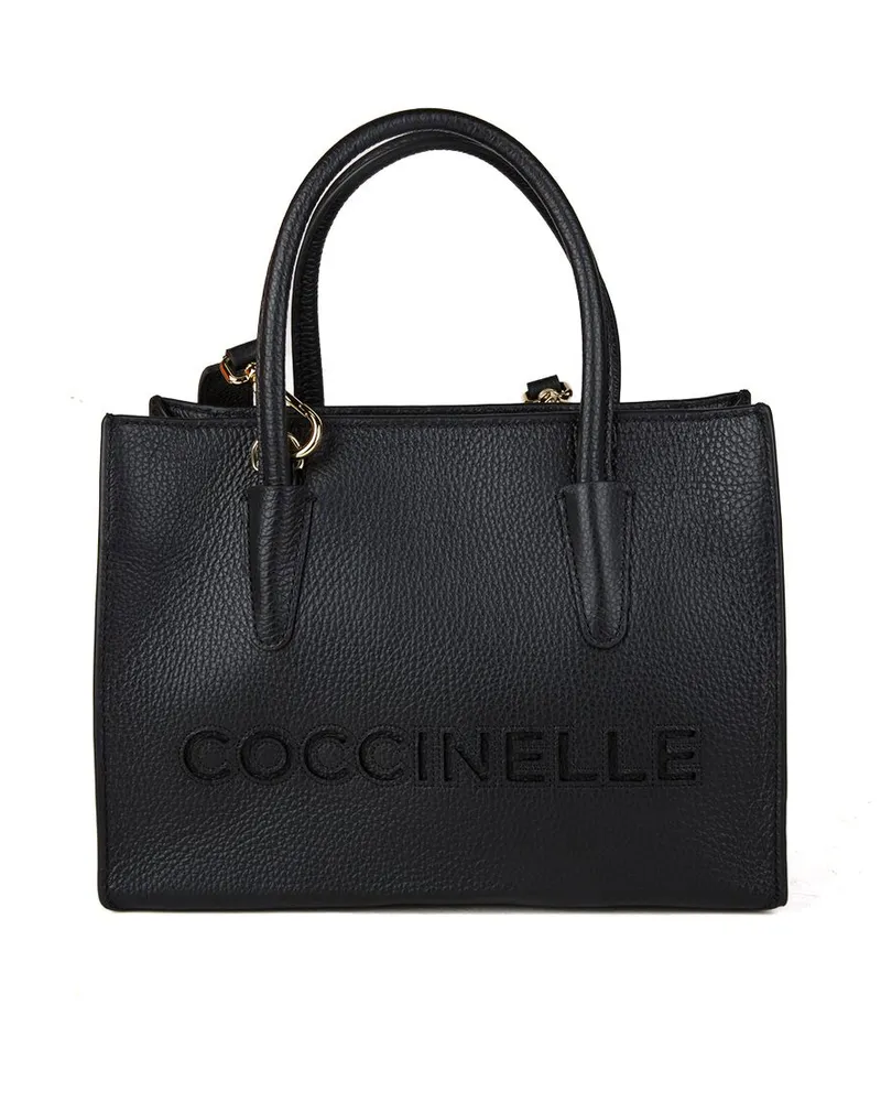 Coccinelle Myrtha26 Handtasche strukturiertes Leder Schwarz