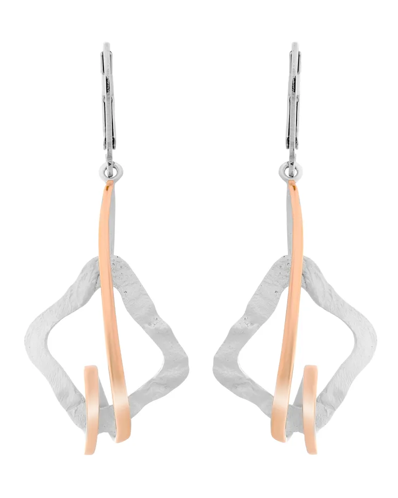 Orphelia Lamara' Tropfenohrringe aus 925er Sterlingsilber für Damen - Silber/Rosé ZO-7207 Silber