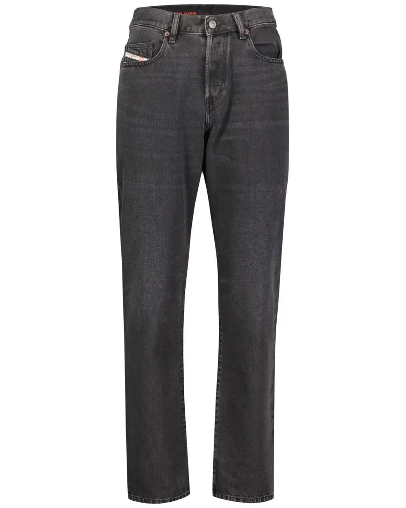 Diesel D-Viker Jeans in normaler Passform in Schwarz Schwarz