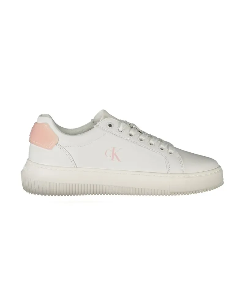 Calvin Klein Weiße Polyurethan Damen Sneaker Weiß